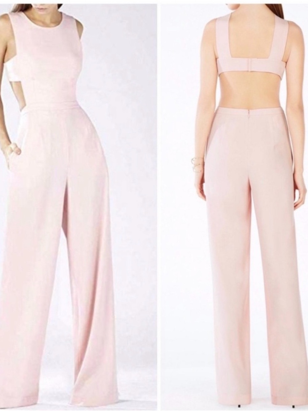 BCBGMAXAZRIA Rossana Cutout Back Jumpsuit